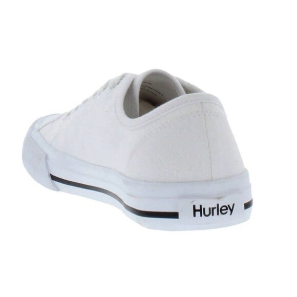 Hurley 6 Sneaker Woman's Carrie Canvas Lace-up Casual White Shoes Minimalist - Picture 7 of 13